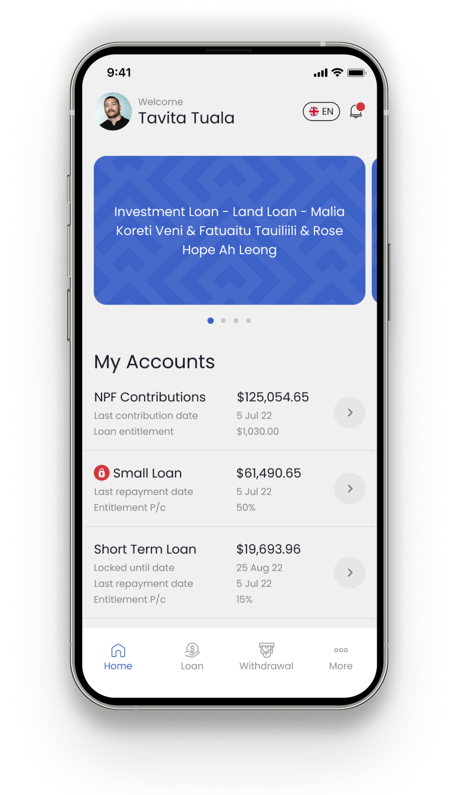 appello mobile profile detail view