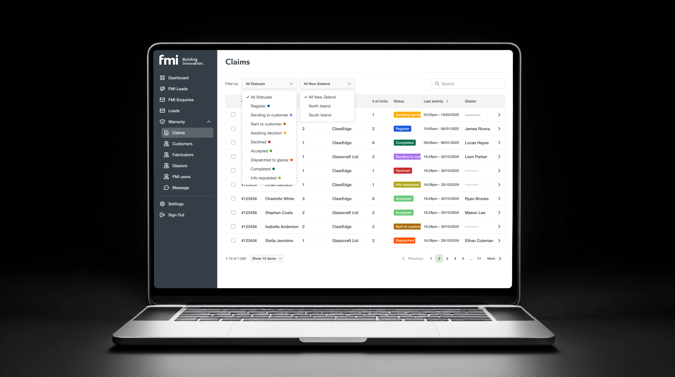 FMI Customer Portal Desktop